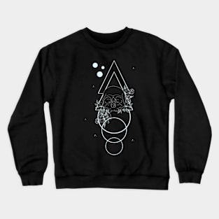 Geometric Floral Skull Crewneck Sweatshirt